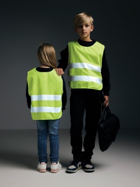 Logo trade promotional item photo of: GRS recycled PET high-visibility safety vest 7-12 years