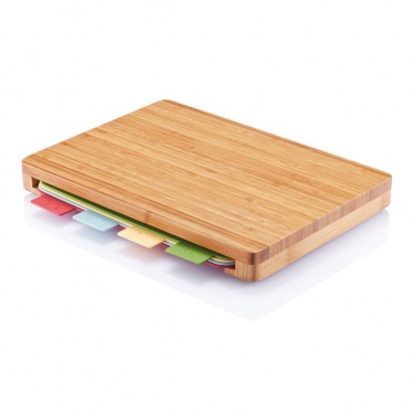 Logo trade corporate gifts image of: Cutting board with 4pcs hygienic boards