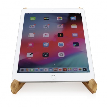 Logo trade promotional products image of: Bamboo portable laptop stand