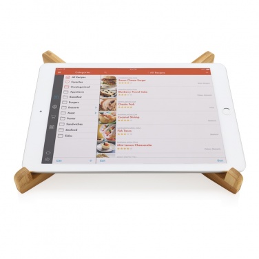 Logotrade promotional giveaway image of: Bamboo portable laptop stand