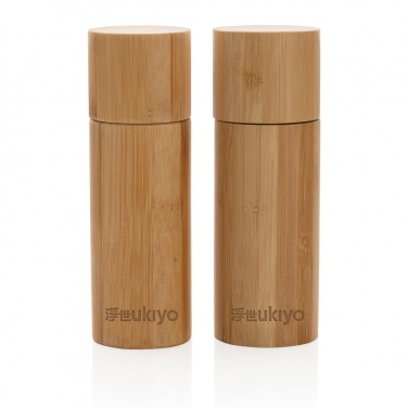 Logotrade promotional merchandise image of: Ukiyo bamboo salt and pepper mill set