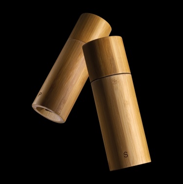 Logo trade corporate gifts picture of: Ukiyo bamboo salt and pepper mill set