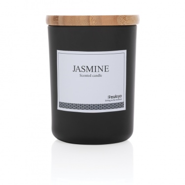 Logo trade promotional giveaways image of: Ukiyo deluxe scented candle with bamboo lid