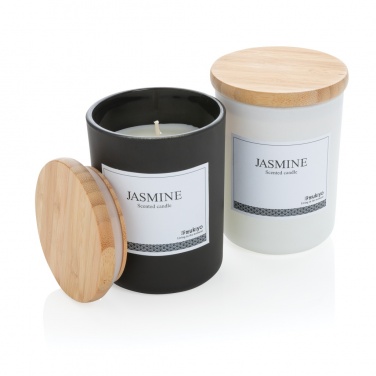 Logo trade promotional merchandise picture of: Ukiyo deluxe scented candle with bamboo lid