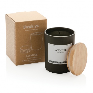 Logotrade promotional merchandise photo of: Ukiyo deluxe scented candle with bamboo lid