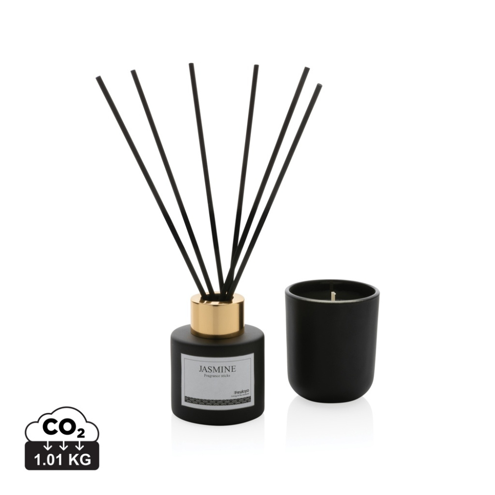 Logo trade promotional gifts image of: Ukiyo candle and fragrance sticks gift set