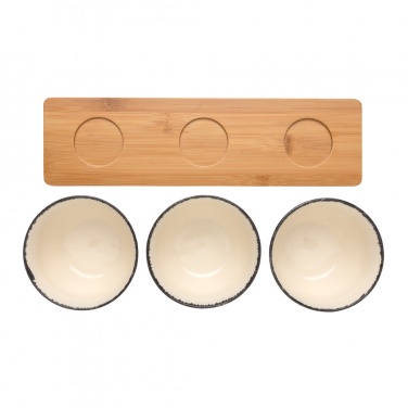 Logo trade corporate gift photo of: Ukiyo 3pc serving bowl set with bamboo tray