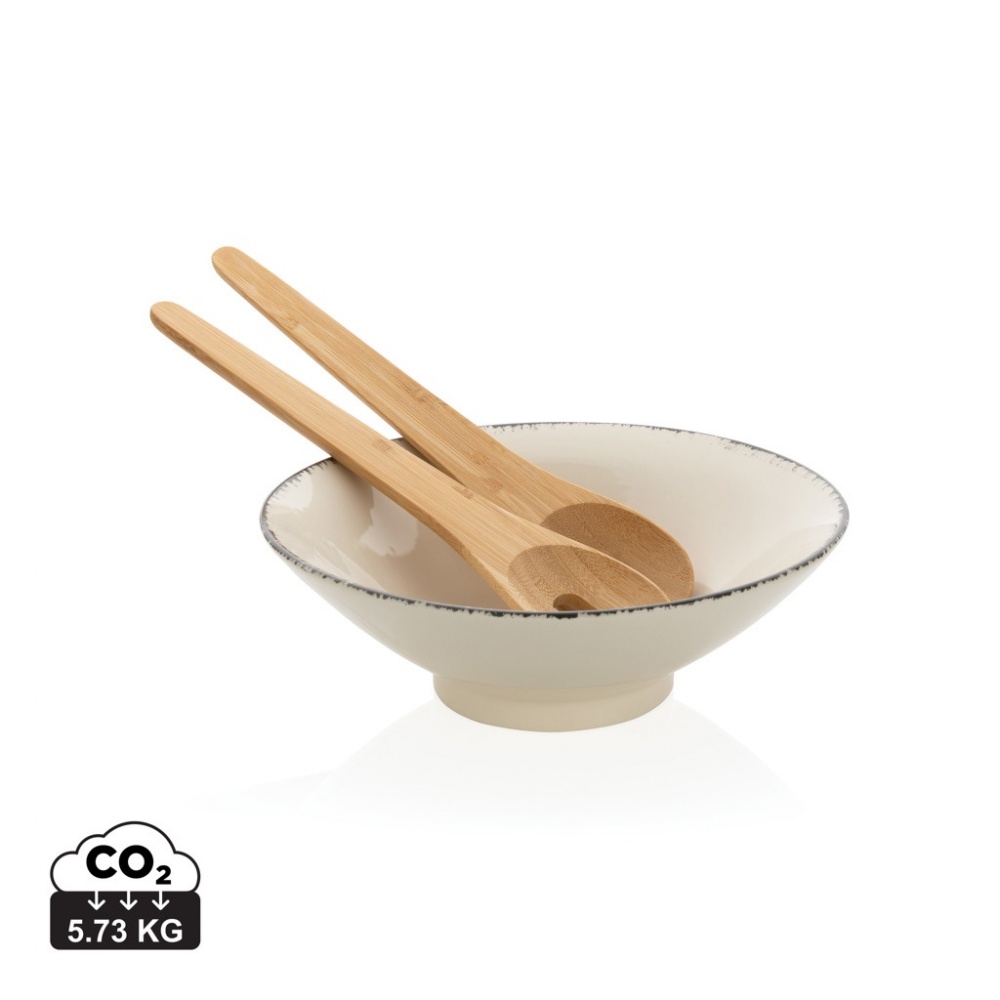 Logotrade promotional giveaway picture of: Ukiyo salad bowl with bamboo salad server