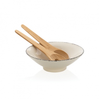 Logo trade promotional item photo of: Ukiyo salad bowl with bamboo salad server