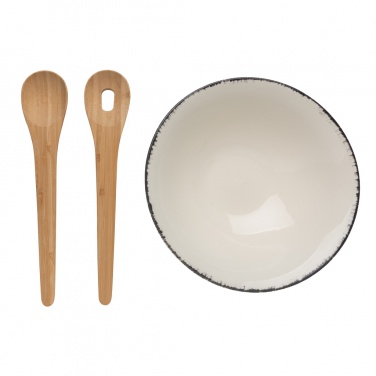 Logo trade promotional merchandise photo of: Ukiyo salad bowl with bamboo salad server