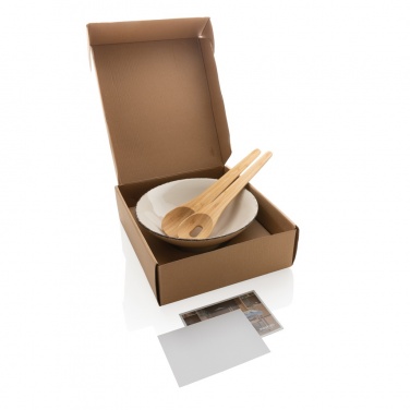 Logotrade business gift image of: Ukiyo salad bowl with bamboo salad server