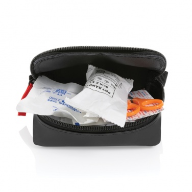 Logotrade promotional item image of: RCS recycled nubuck PU pouch first aid set mailable