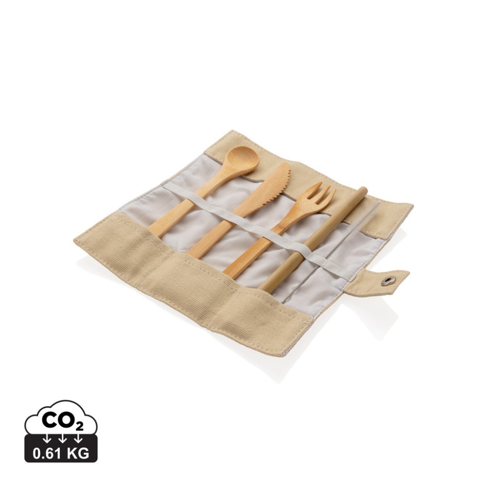 Logotrade corporate gifts photo of: Reusable bamboo travel cutlery set