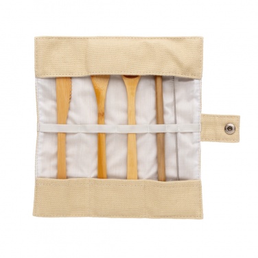 Logotrade promotional gift image of: Reusable bamboo travel cutlery set