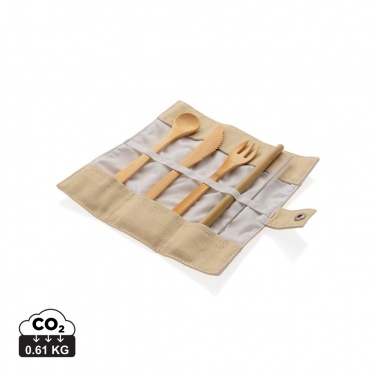 Logotrade corporate gift picture of: Reusable bamboo travel cutlery set