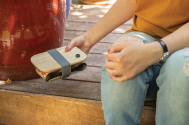 Logo trade promotional merchandise image of: Glass lunchbox with bamboo lid