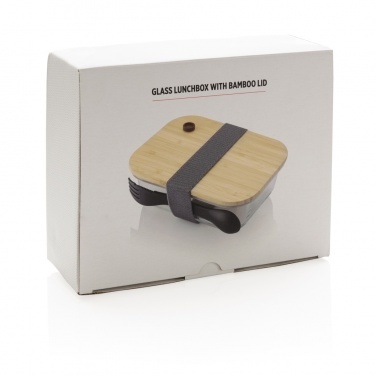 Logotrade advertising product image of: Glass lunchbox with bamboo lid