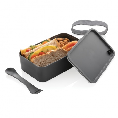 Logo trade promotional items image of: PP lunchbox with spork