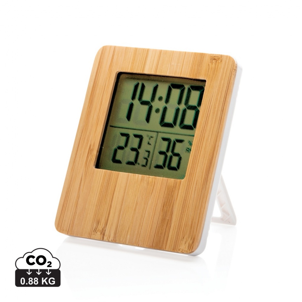 Logotrade promotional product image of: Bamboo weather station