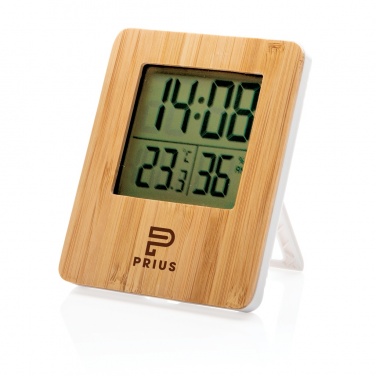 Logo trade business gift photo of: Bamboo weather station