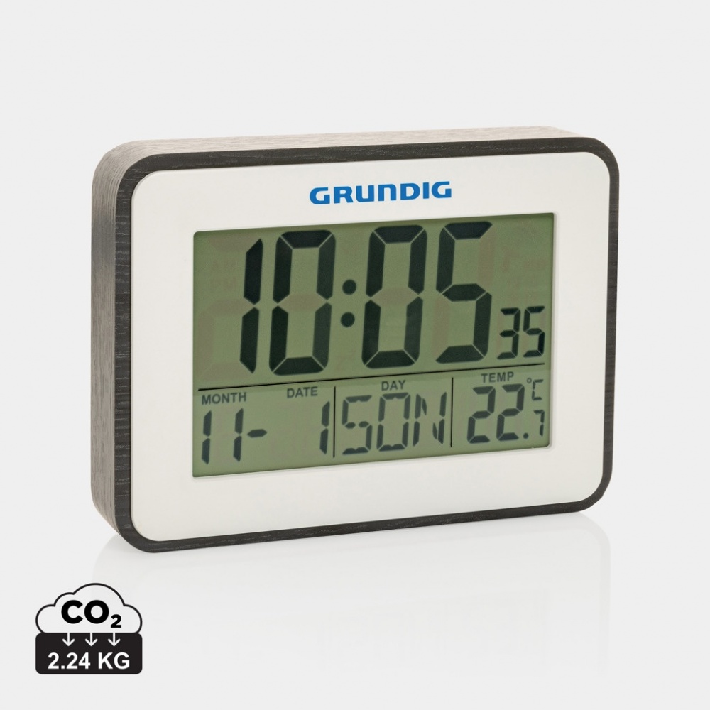 Logo trade promotional giveaway photo of: Grundig weatherstation alarm and calendar