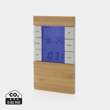 Logotrade promotional item image of: Utah RCS rplastic and bamboo weather station