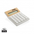 Utah RCS recycled plastic and  bamboo calculator, brown