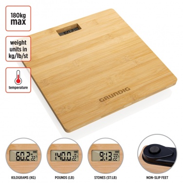 Logotrade promotional products photo of: Grundig Bamboo Digital Body Scale