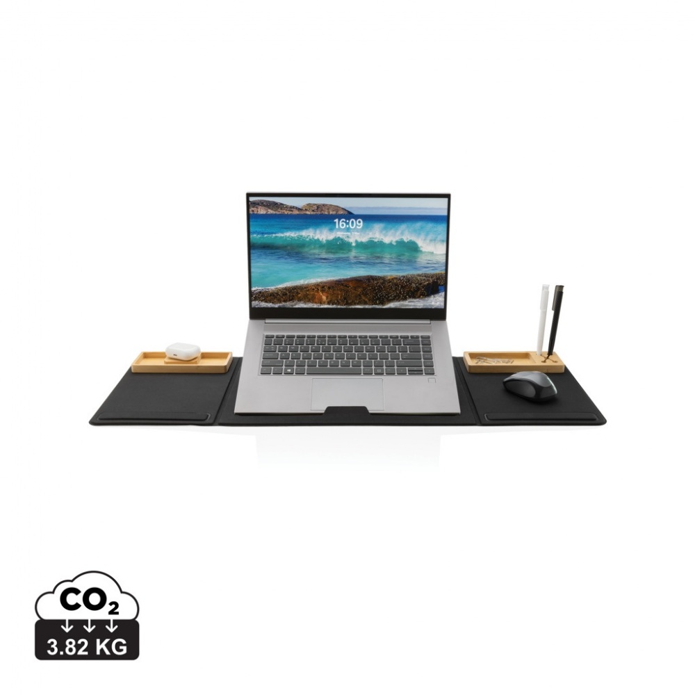 Logo trade promotional merchandise picture of: Impact AWARE RPET Foldable desk organizer with laptop stand