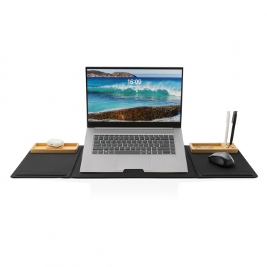 Logo trade business gifts image of: Impact AWARE RPET Foldable desk organizer with laptop stand