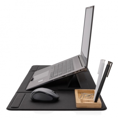 Logotrade advertising product image of: Impact AWARE RPET Foldable desk organizer with laptop stand