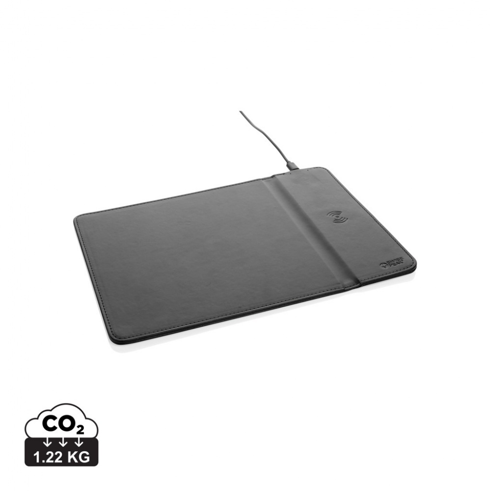 Logotrade promotional merchandise photo of: Swiss Peak RCS recycled PU 10W wireless charging mousepad