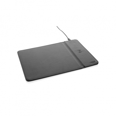 Logo trade promotional items image of: Swiss Peak RCS recycled PU 10W wireless charging mousepad