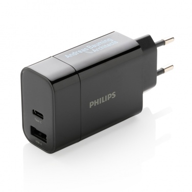 Logo trade promotional products image of: Philips ultra fast PD wall charger