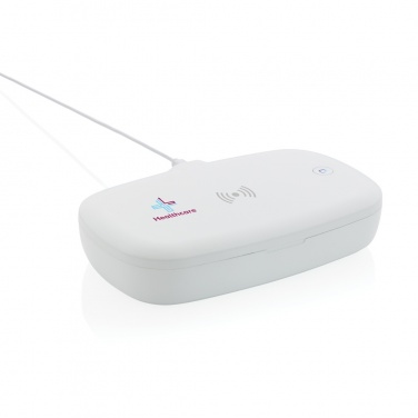 Logo trade business gift photo of: UV-C steriliser box with 5W wireless charger