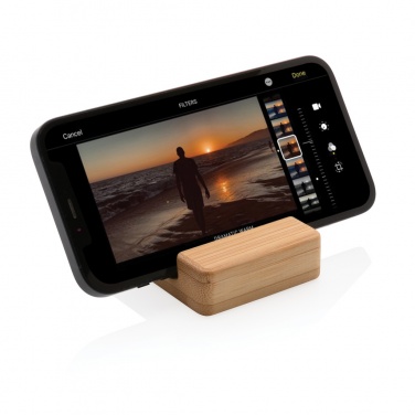 Logotrade promotional merchandise picture of: Bamboo phone stand