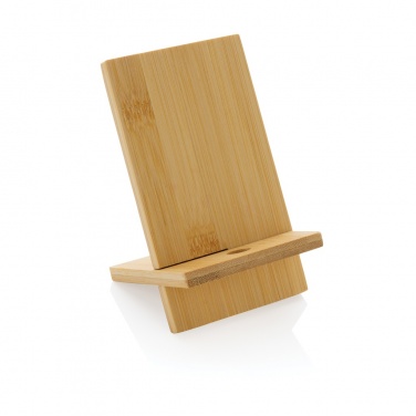 Logo trade promotional items picture of: Bamboo phone stand in kraft box