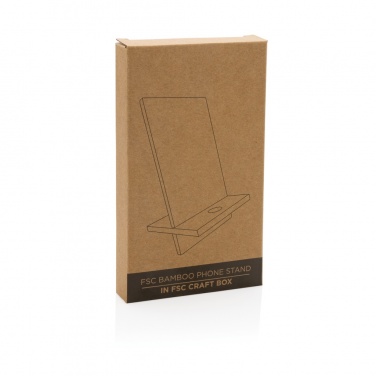 Logotrade corporate gift picture of: Bamboo phone stand in kraft box