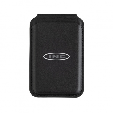 Logo trade business gifts image of: Magstand RCS recycled PU magnetic phone wallet with stand