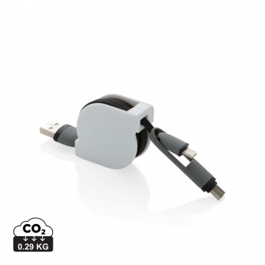 Logo trade corporate gifts image of: 3-in-1 retractable cable