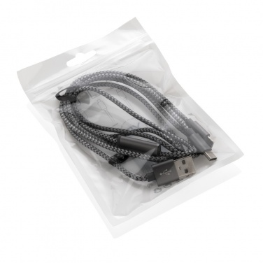 Logo trade promotional items image of: 3-in-1 braided cable