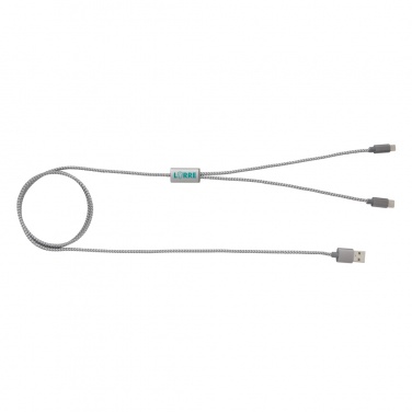 Logo trade promotional gift photo of: 3-in-1 braided cable