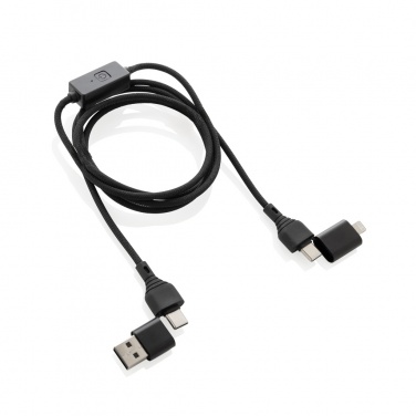 Logo trade promotional gifts image of: Datalock RCS recycled 60W hacking protection cable