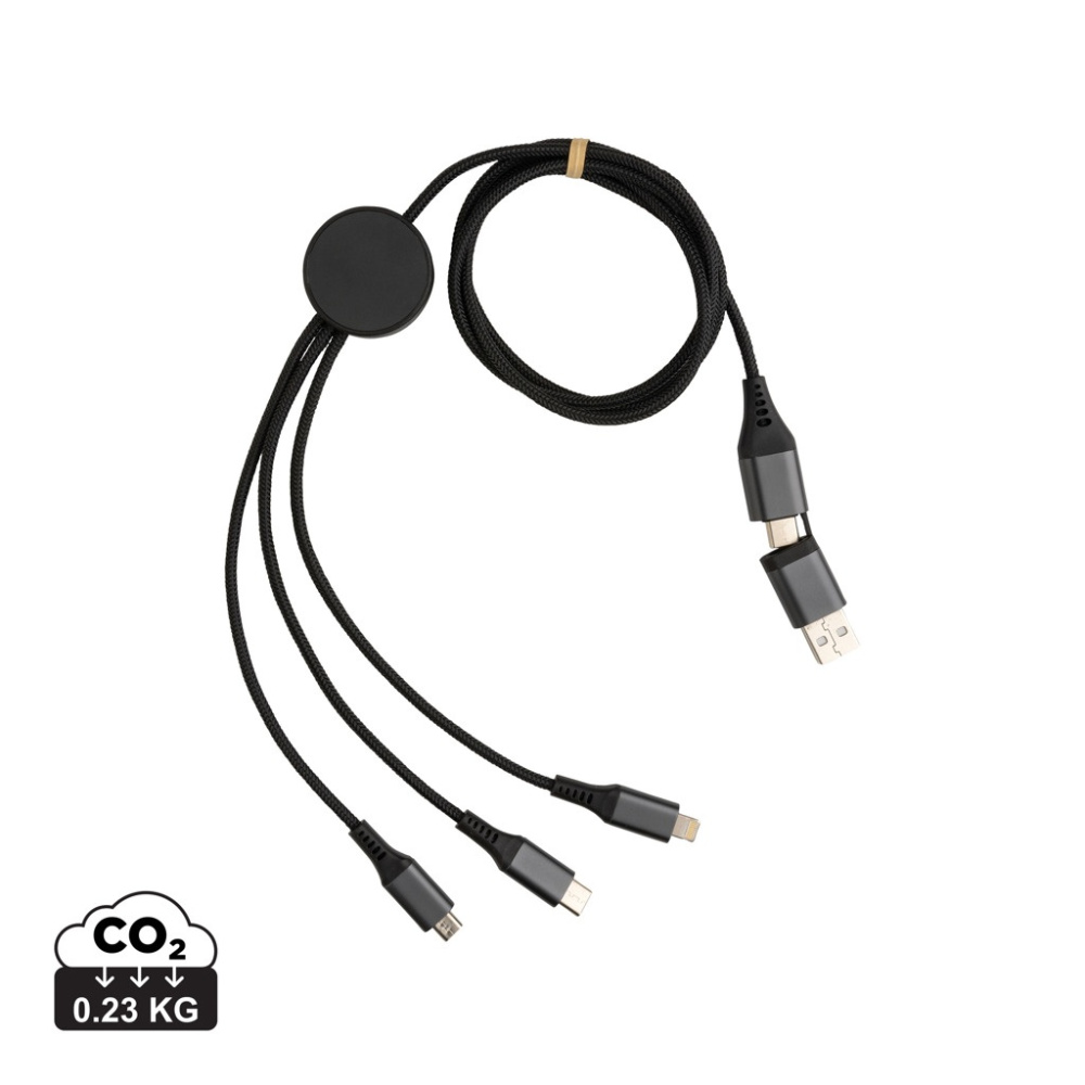 Logotrade promotional merchandise picture of: Terra RCS recycled aluminium 120cm 6-in-1 cable