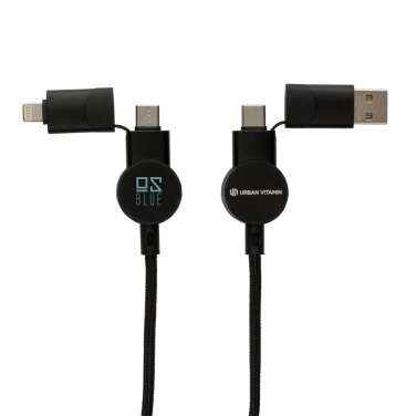 Logotrade promotional giveaway image of: Oakland RCS recycled plastic 6-in-1 fast charging 45W cable