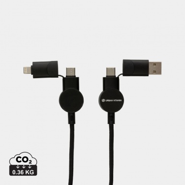 Logotrade advertising product image of: Oakland RCS recycled plastic 6-in-1 fast charging 45W cable