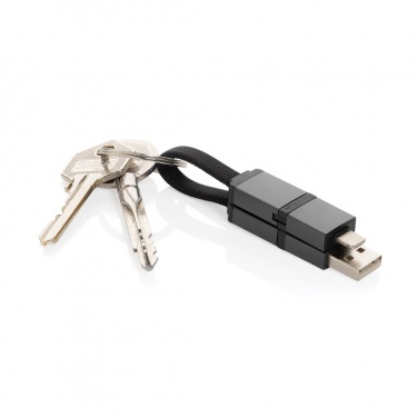 Logotrade promotional merchandise image of: Terra recycled aluminum 4 in 1 60W fast charging cable