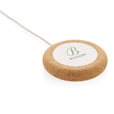 Logotrade advertising product picture of: Cork and Wheat 5W wireless charger