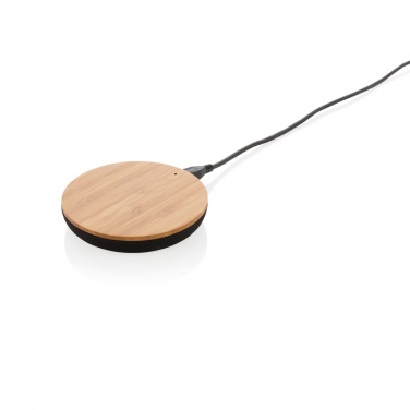 Logo trade corporate gifts picture of: Bamboo X 5W wireless charger