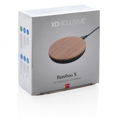 Logotrade promotional giveaway image of: Bamboo X 5W wireless charger